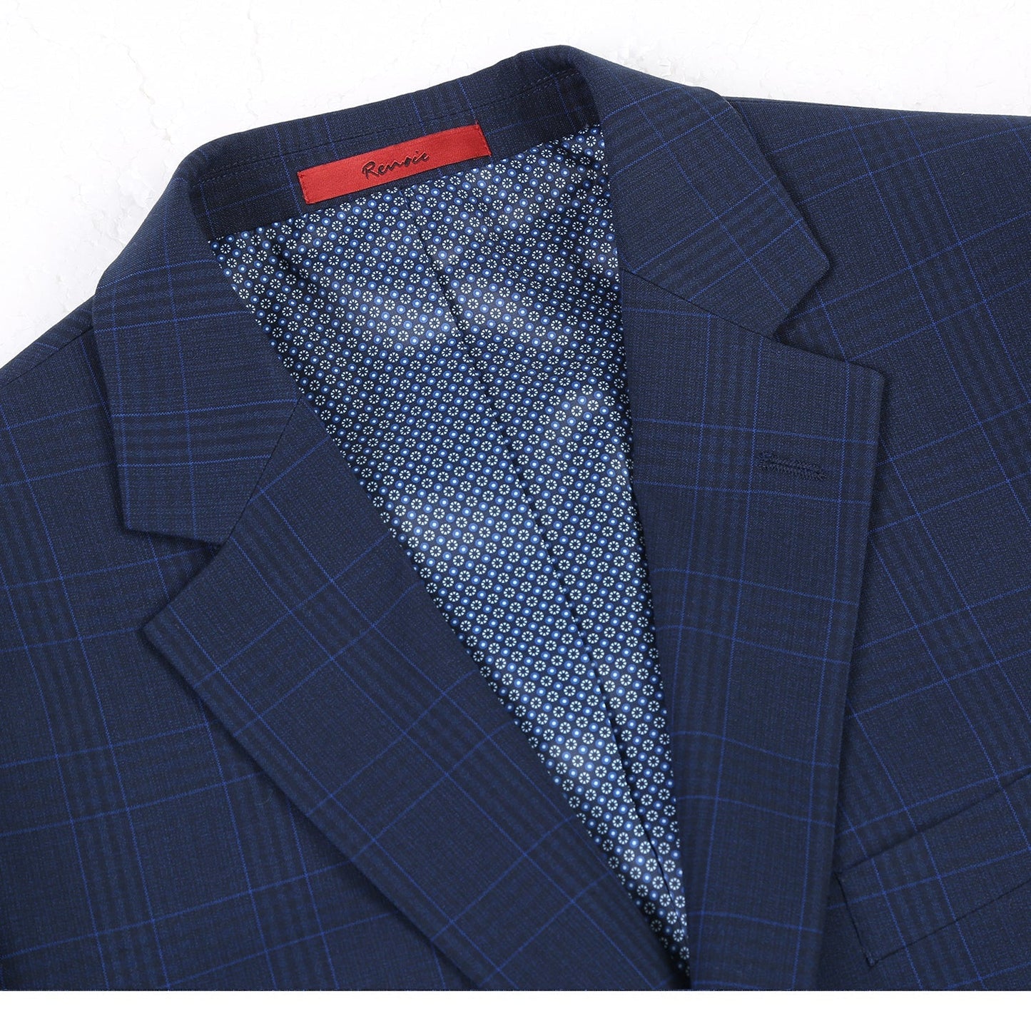 Renoir 293-26 Men's Classic Fit Checked Suits