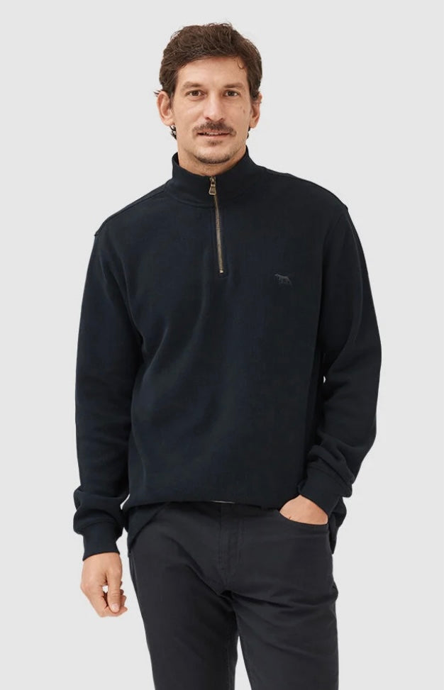 Rodd and Gunn Alton Ave 1/4 Zip Sweatshirt in Eclipse
