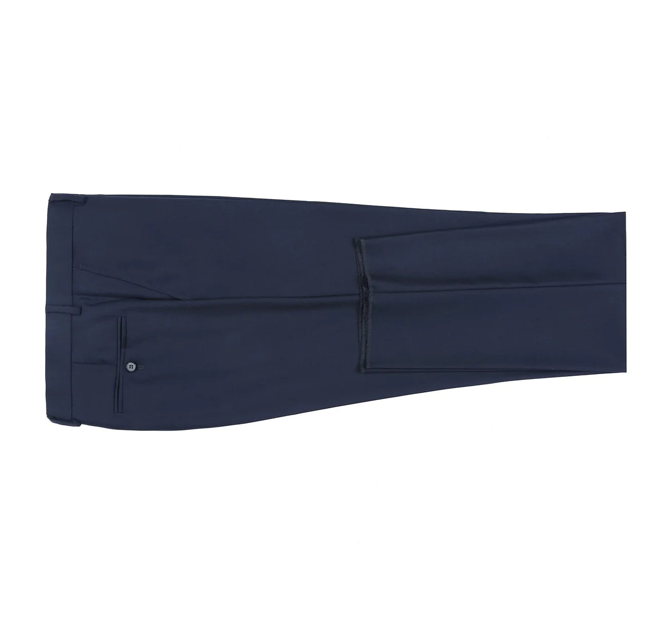 Renoir Blue Flat Front 100% Wool Suit Pant 508-19