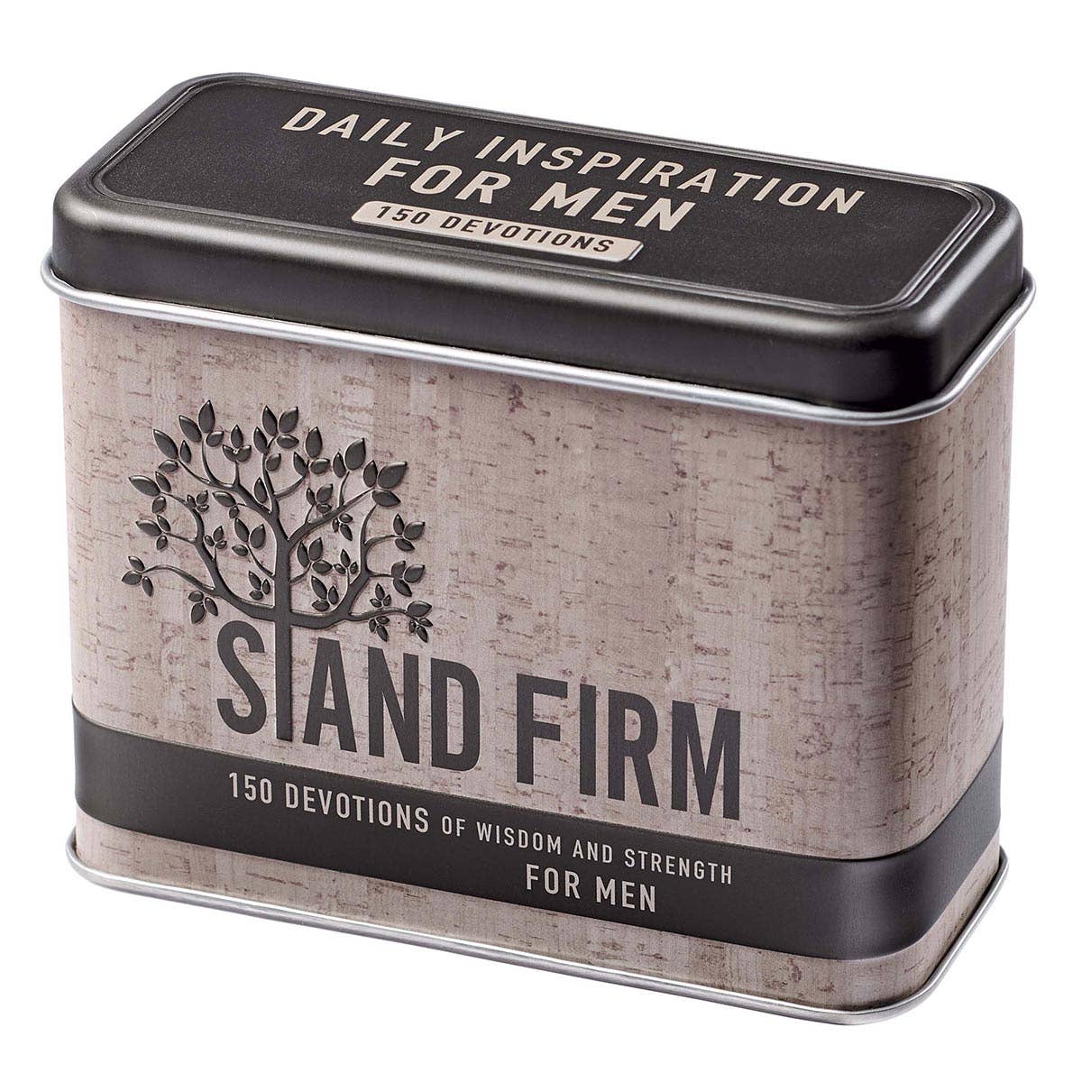 Daily Devotional Cards for Men Stand Firm Tin
