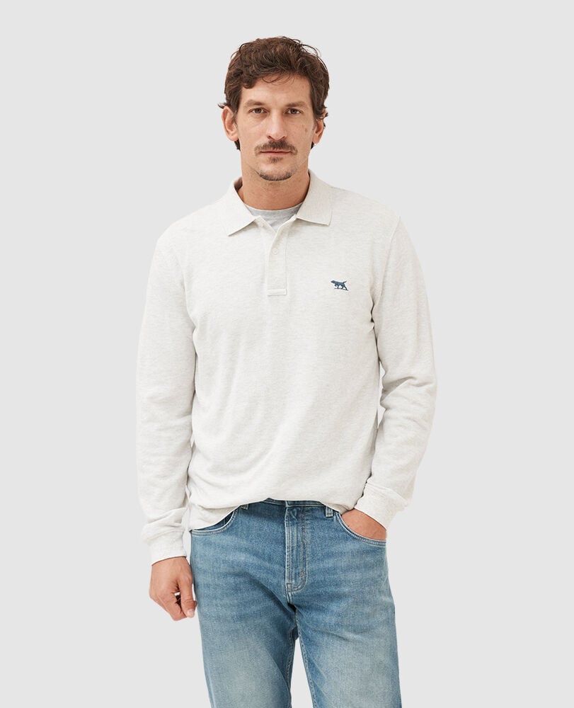 Rodd and Gunn Long Sleeve Sports Fit Gunn Polo Cloud