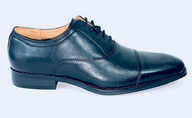 Santino Luciano Marcello Captoe Black Dress Shoe