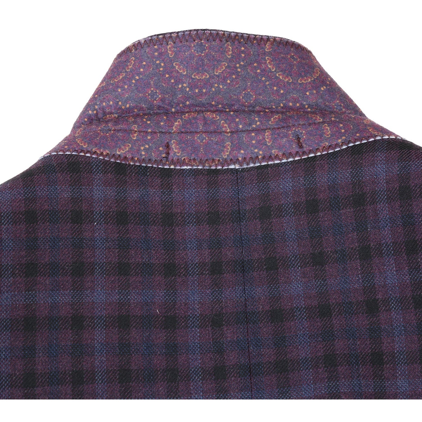 Renoir 563-9 Men's Slim Fit Wool Blend Checked Blazer