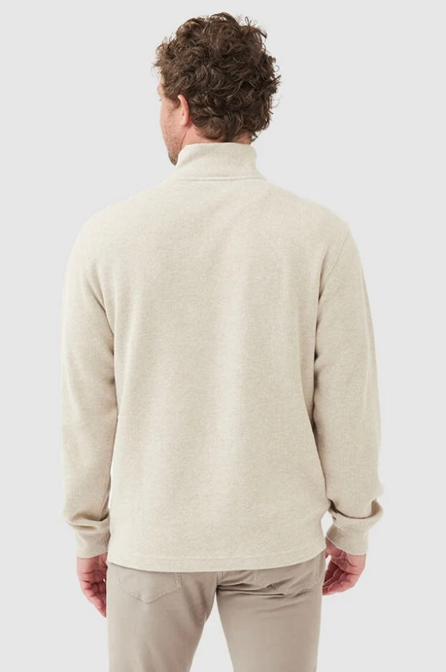 Rodd and Gunn Alton Ave 1/4 Zip Sweatshirt in Camel