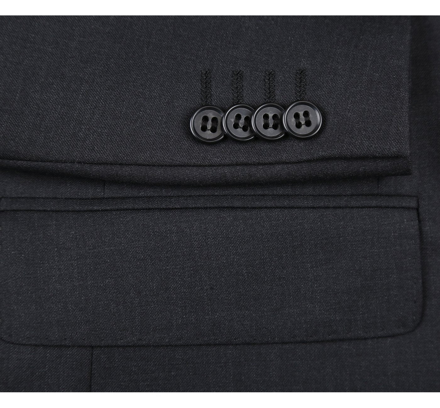 555-3 Men's 2-Piece Notch Lapel 100% Wool Suit