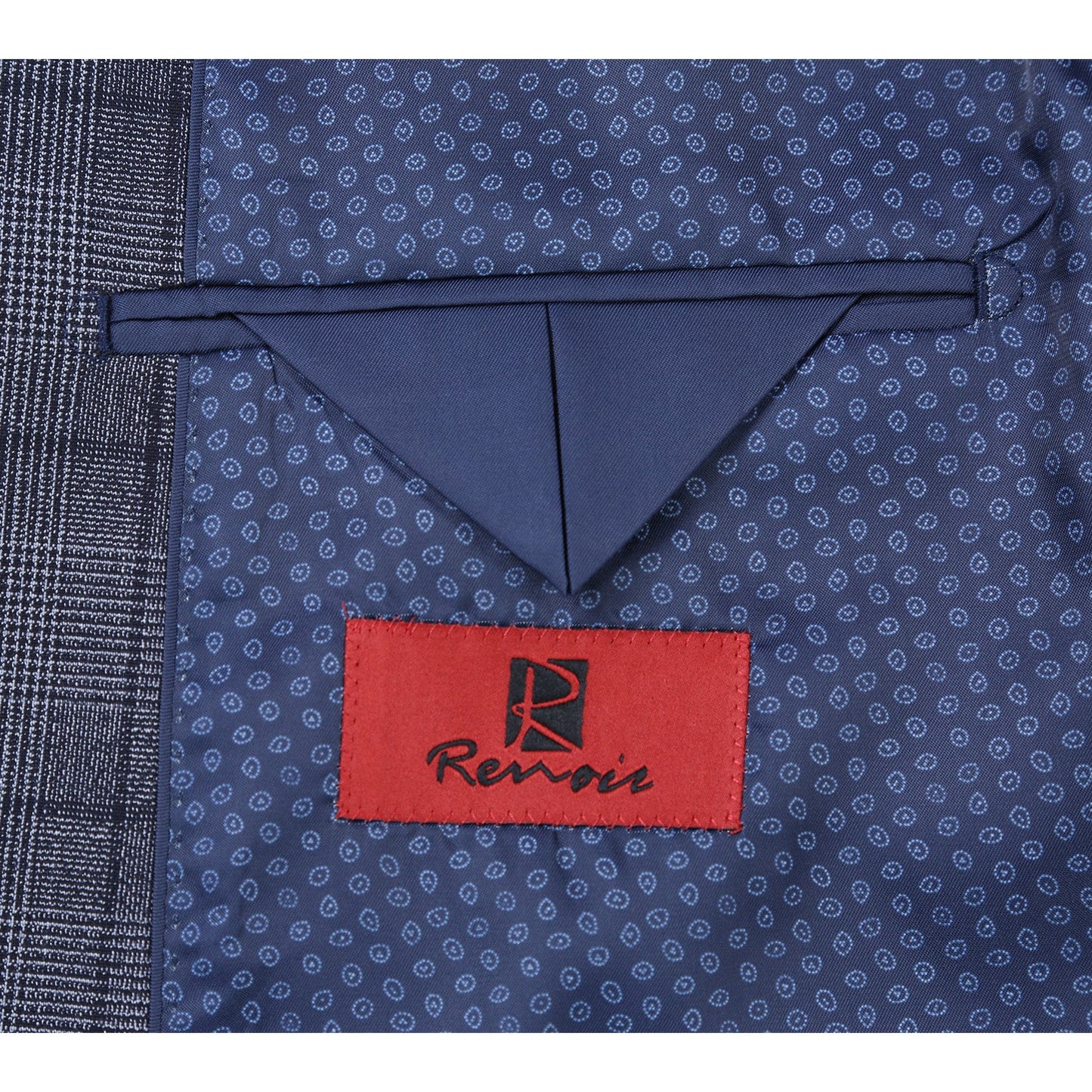 Renoir 293-30 Men's Classic Fit Checked Suits