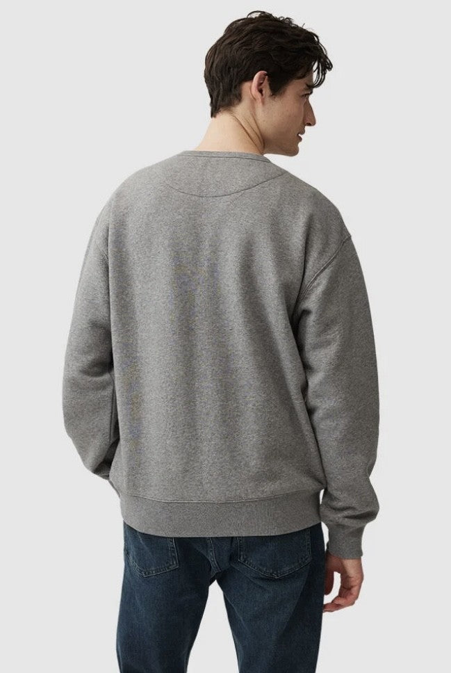 Rodd and Gunn Gunn Logo Sweat in Slate on clearance