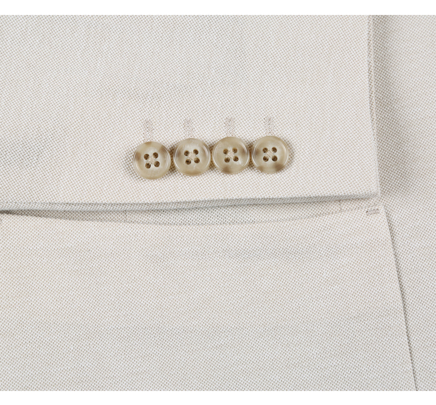 PS22-2 Men's Half Canvas Beige Solid Blazer