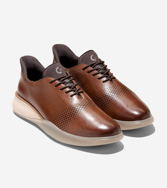 Cole Haan 6.ZERØGRAND Laser Quick-On Oxfords Woodbury-Dark Chocolate-Angora