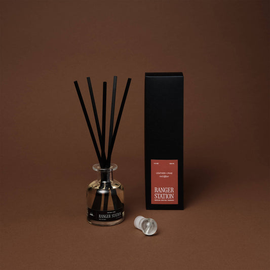 Ranger Station LEATHER + PINE REED DIFFUSER