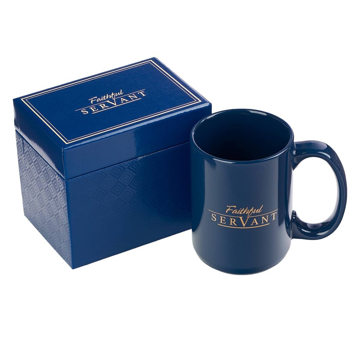 Coffee Mug Blue Faithful Servant 2 Chron. 15:7