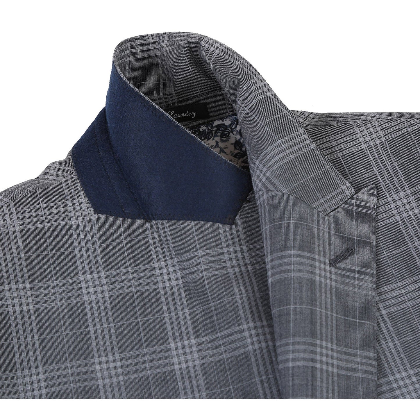 English Laundry EL72-58-093 Gray Check Peak Wool Suit