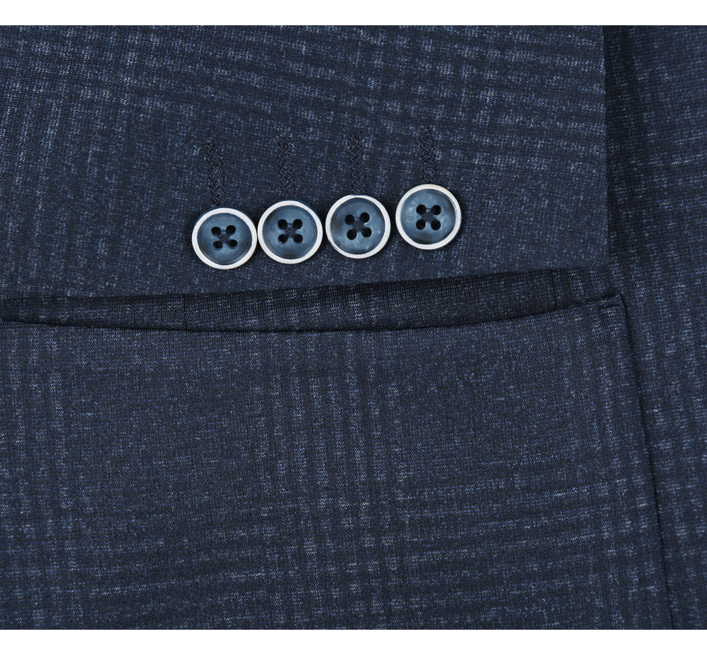 PF20-7 Men's Blazer Slim Fit Half Canvas Navy Glen Plaid Sport Coat