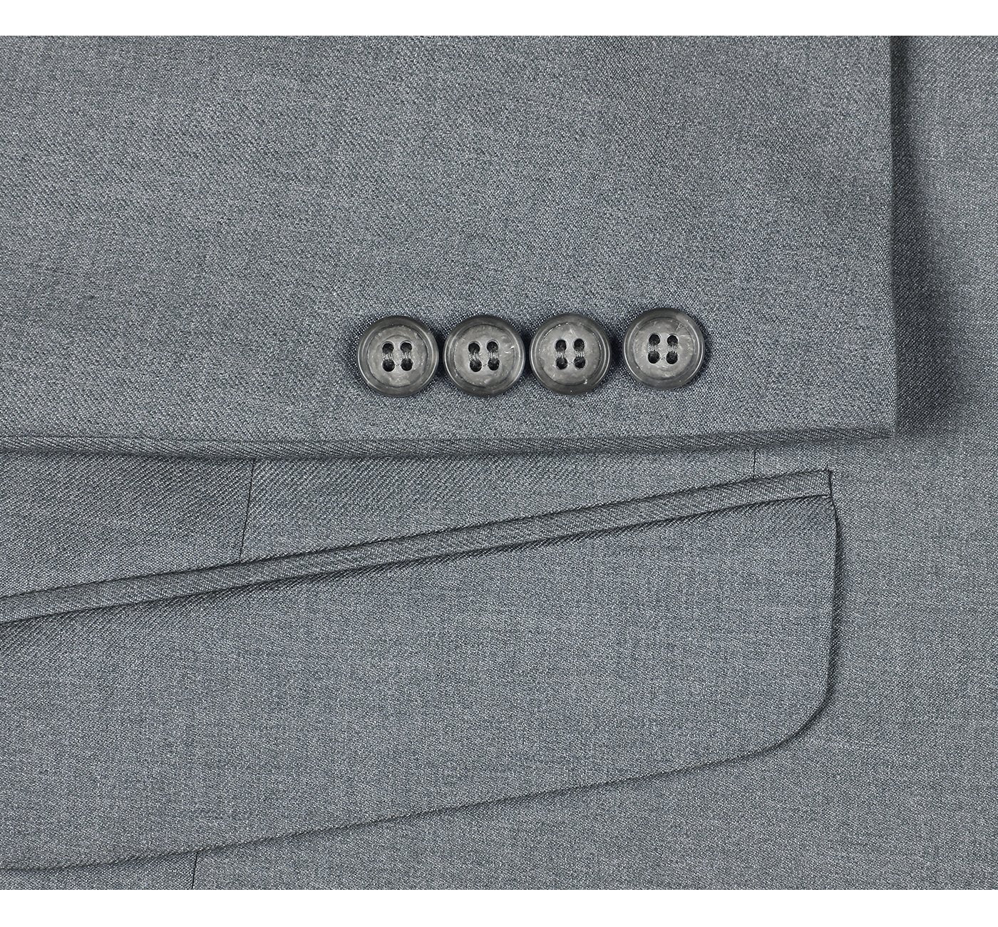 2110-2 Men's Slim Fit Solid Stretch 2-Piece Suit