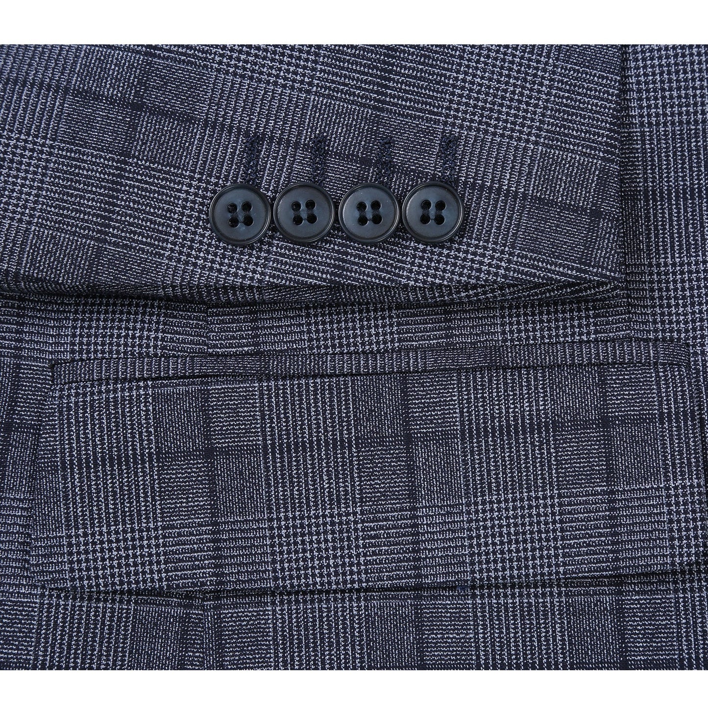 Renoir 293-30 Men's Classic Fit Checked Suits