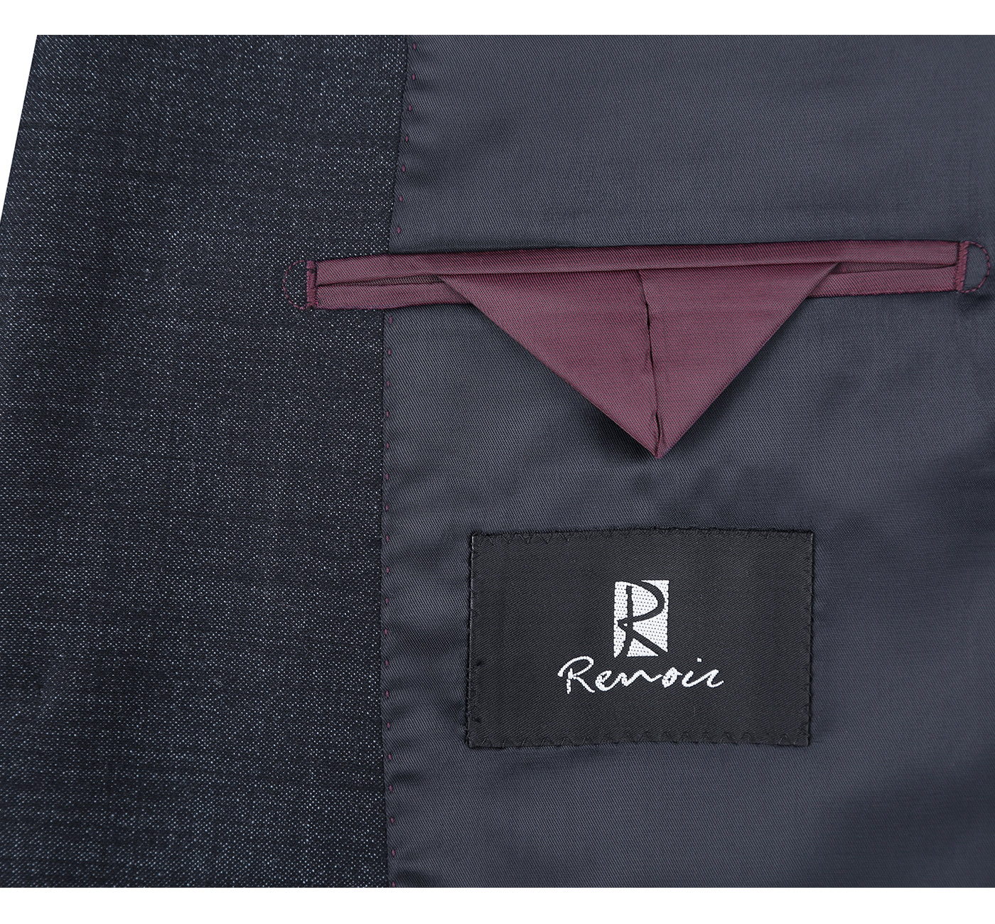 Renoir 558-2 Men's Two Piece Slim Fit Wool Blend Suit