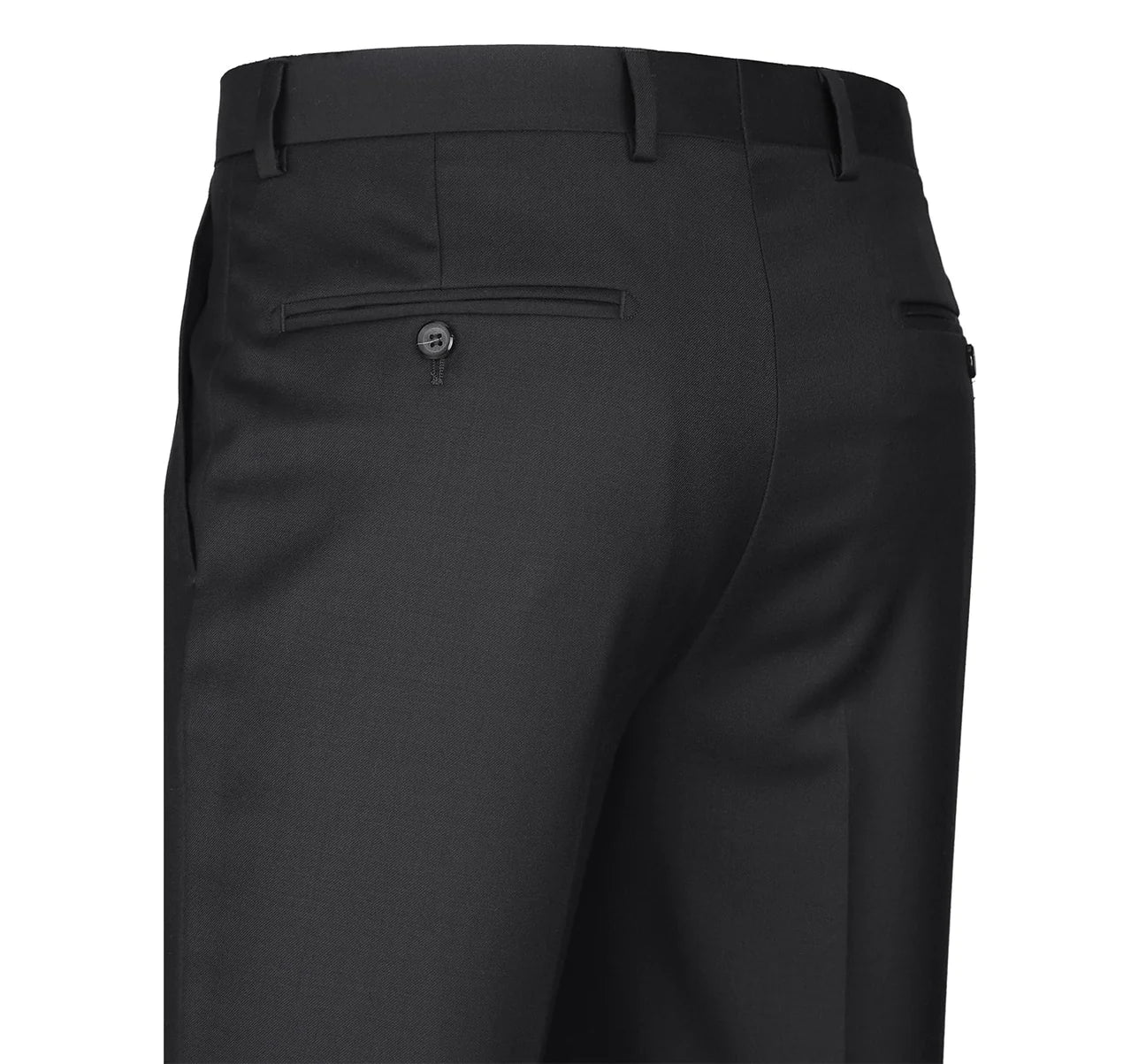 Renoir Black Classic Fit 100% Virgin Wool suit slacks 508-1
