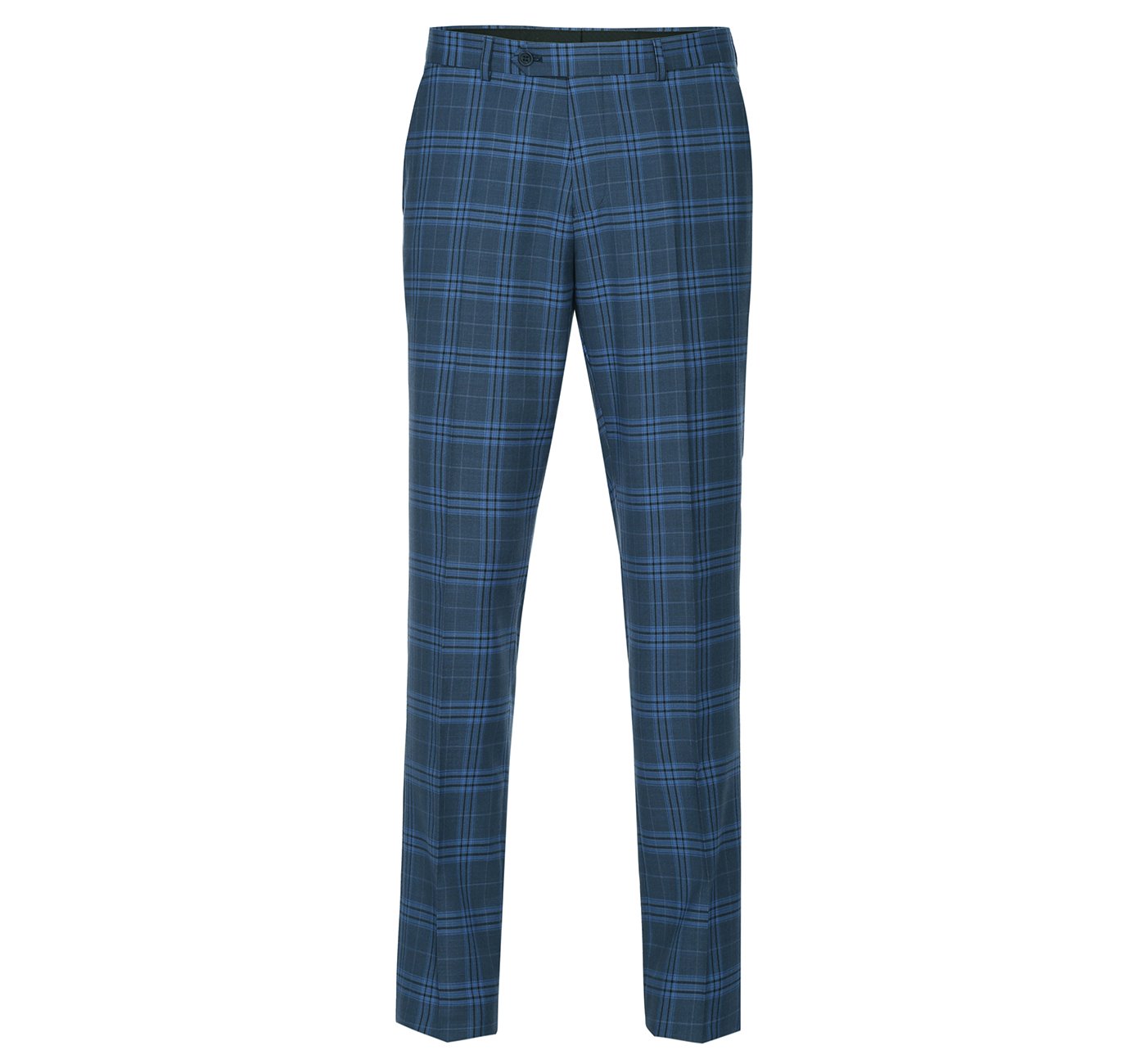 Renoir 293-4 Men's 2-Piece Slim Fit Notch Lapel Stretch Windowpane Suit