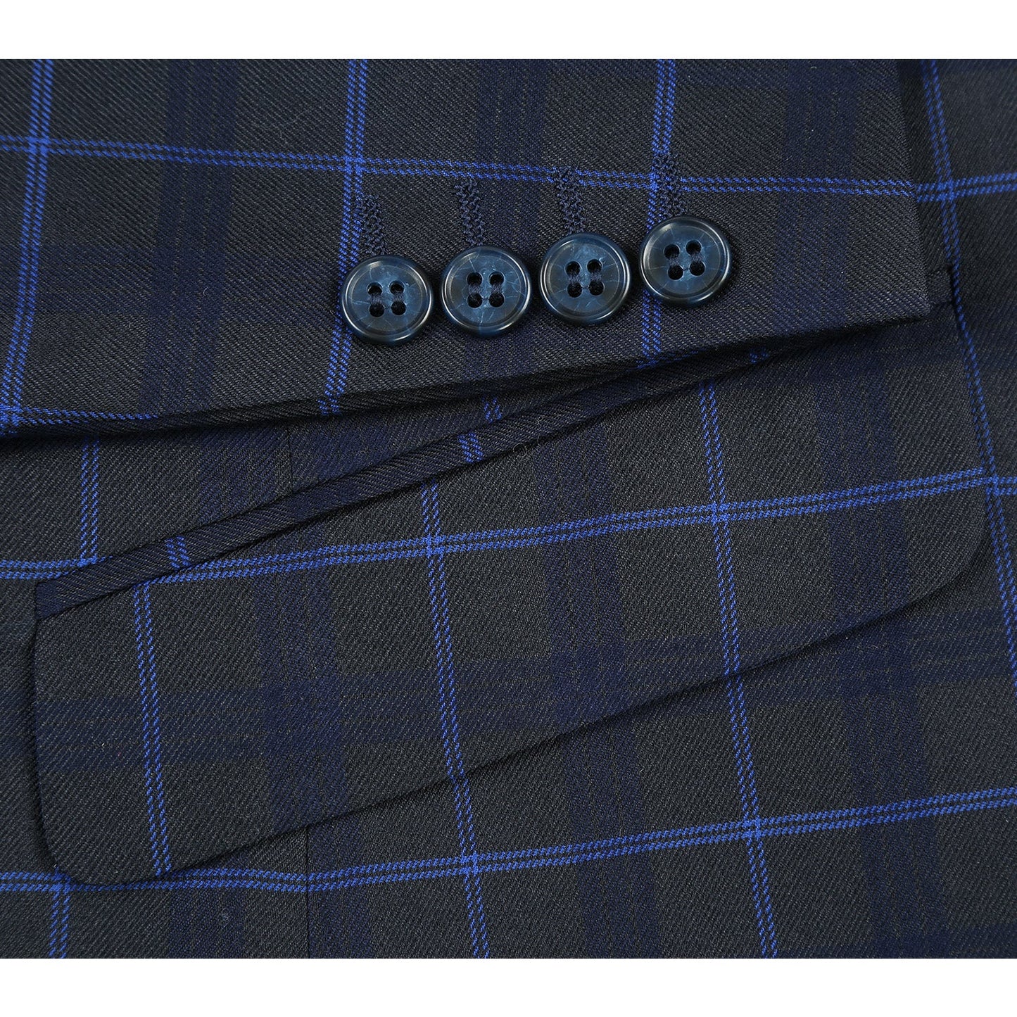 Renori 293-27 Men's Classic Fit Checked Suits