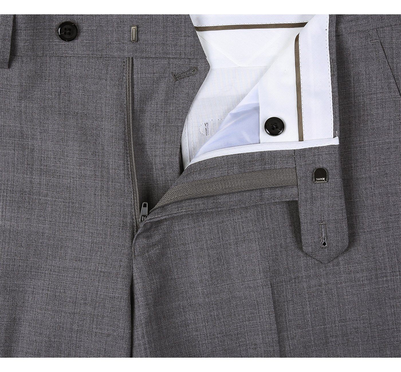 508-3 Men's Regular Fit Flat Front Wool Suit Pant