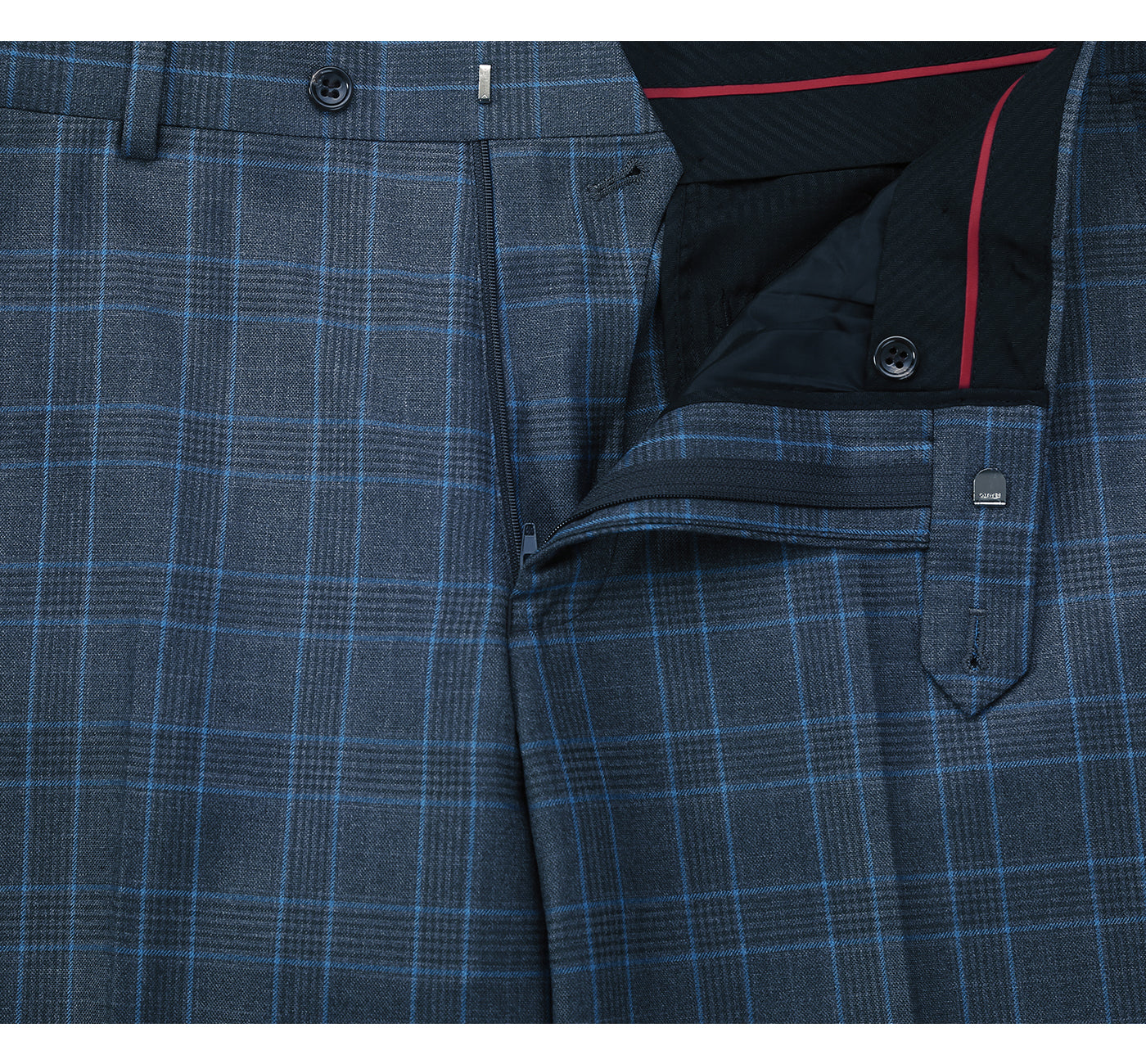 Renoir 293-6 Men's Two Piece Classic Fit Windowpane Check Dress Suit