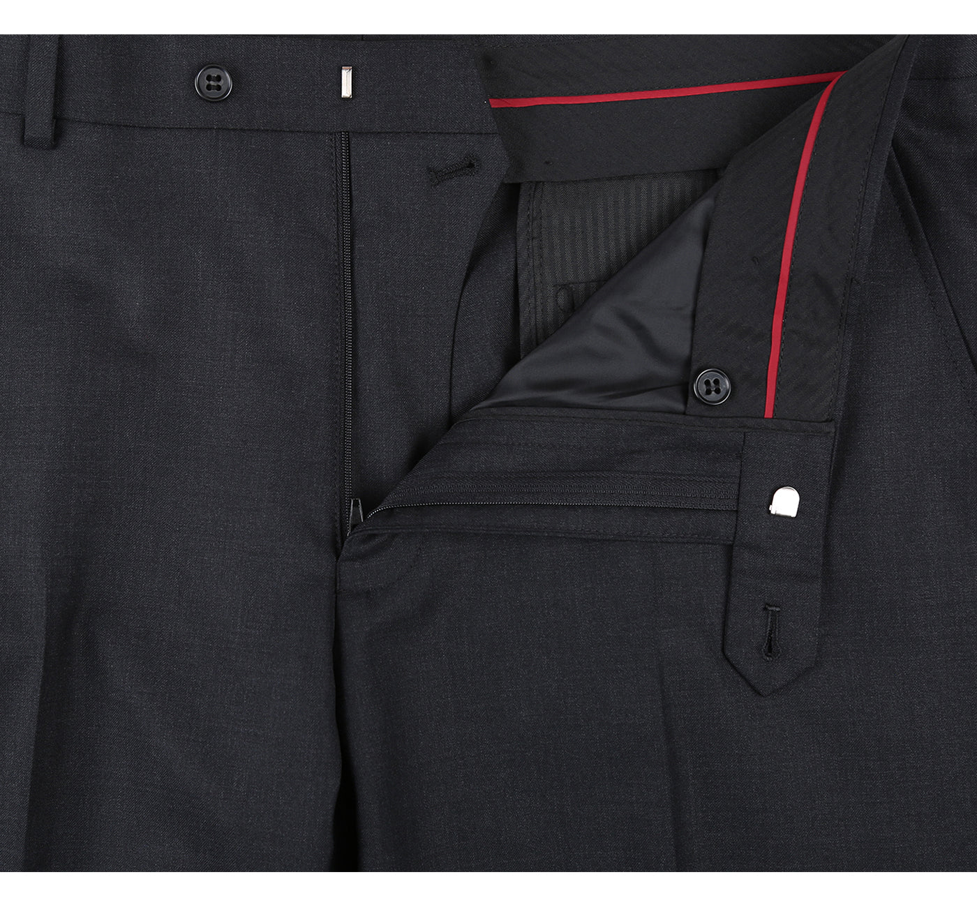 Renoir 555-3 Men's Regular Fit Flat Front Wool Suit Pant