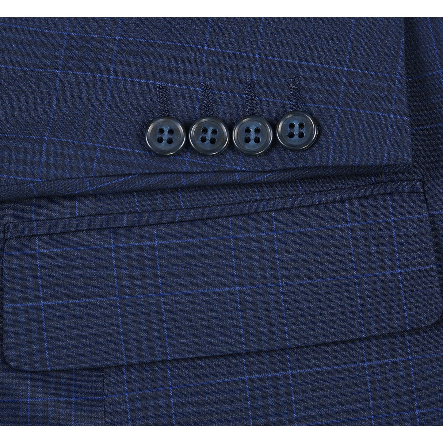 Renoir 293-26 Men's Classic Fit Checked Suits