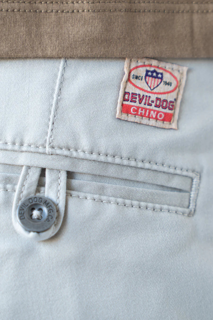 Devil Dog Chino Short 9" - Putty on clearance