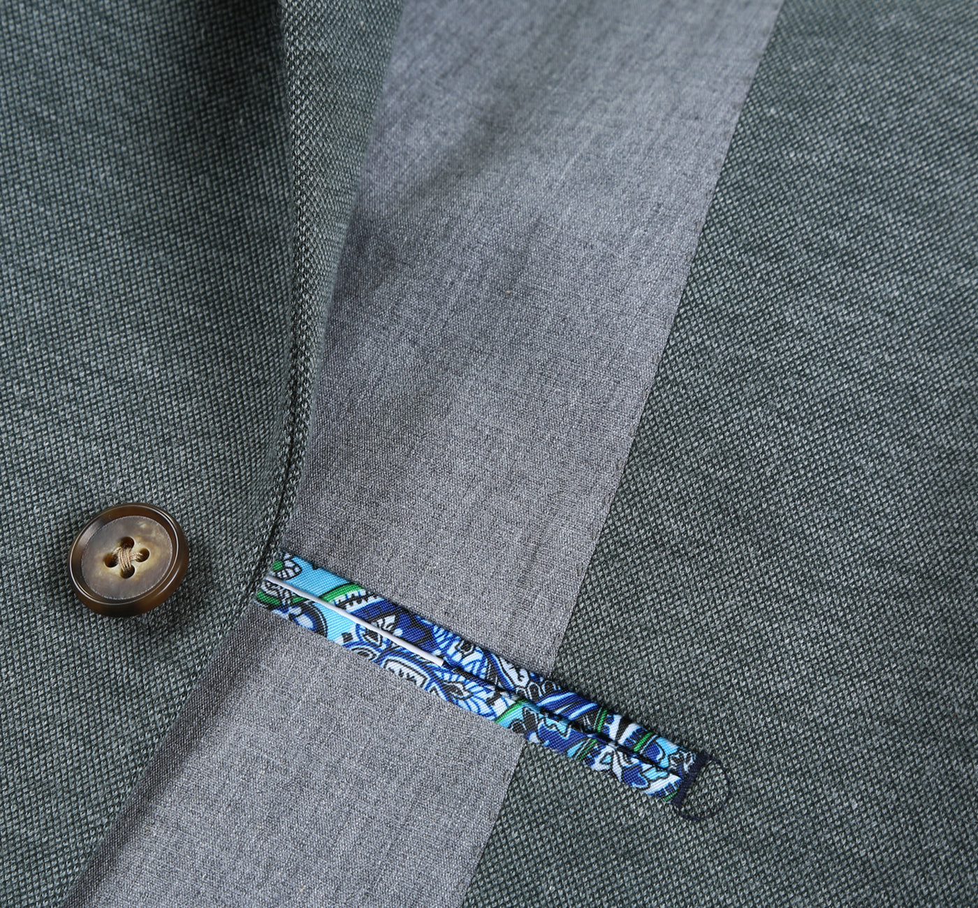 PF21-4 Men's Slim Fit Half-Canvas Solid Gray Suit Jacket