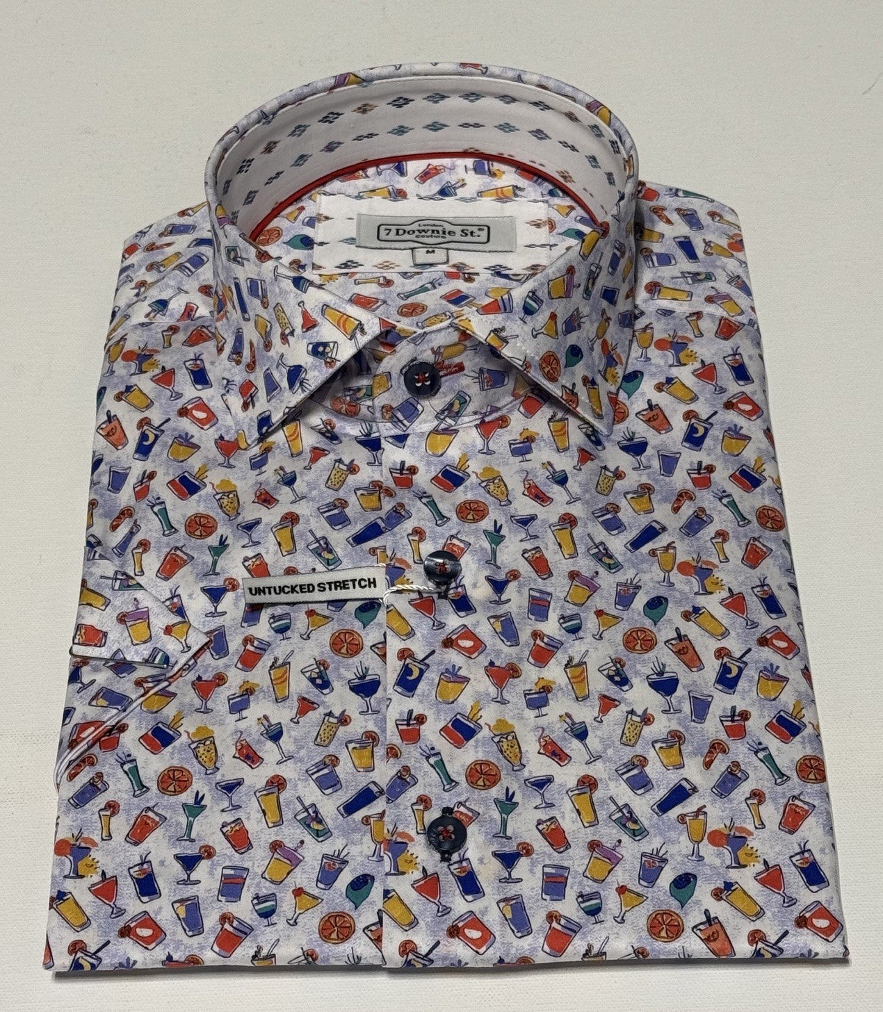 7 Downie St. Short Sleeve Sport Shirt in Cocktail Print
