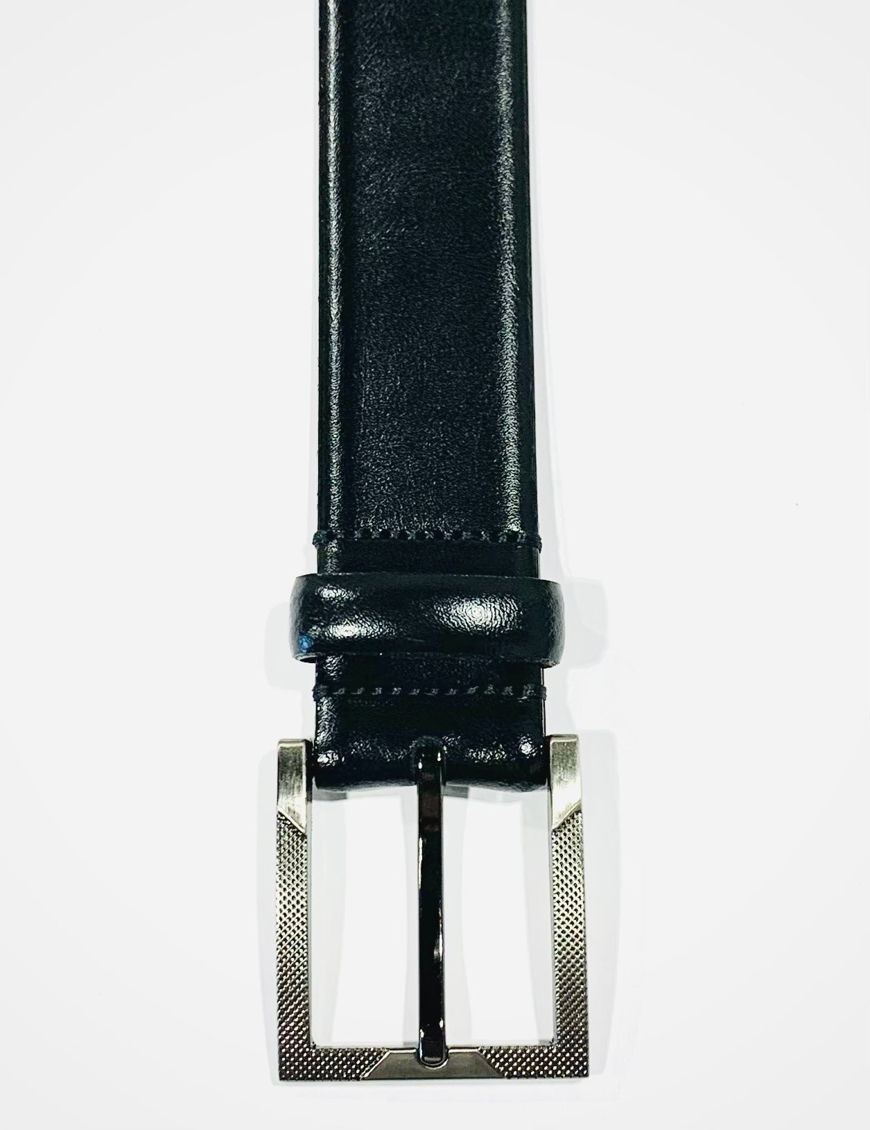 Black Italian Leather Belt