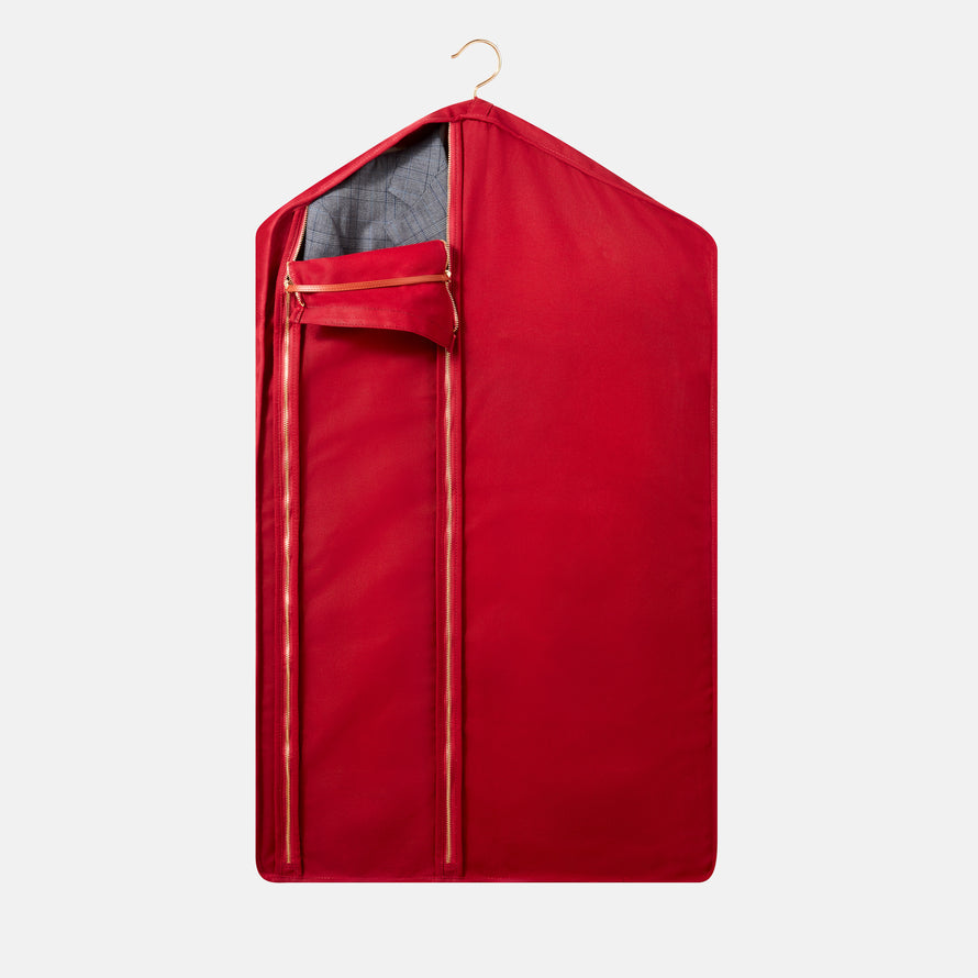 Arterton Luxury Garment Bag-Cambridge Red Size Regular