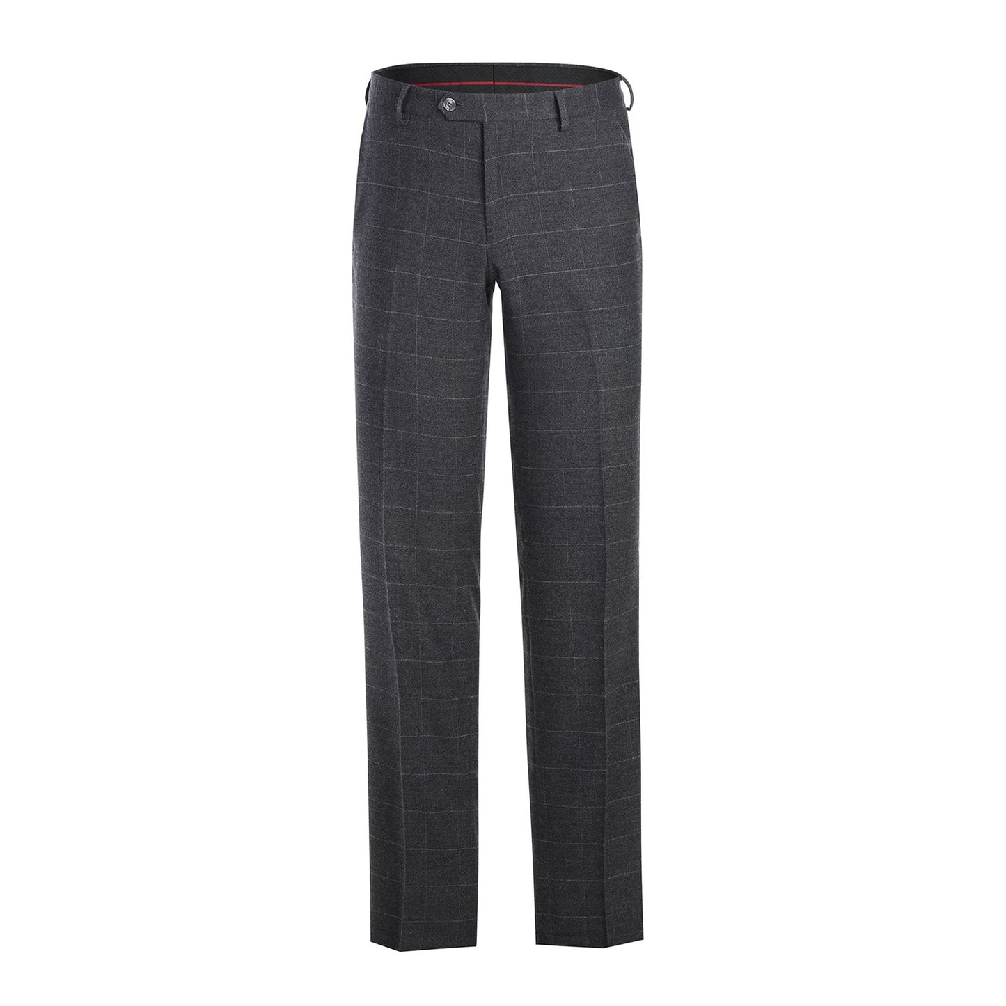 Renoir 293-31 Men's Slim Fit Medium Gray Windowpane Suit