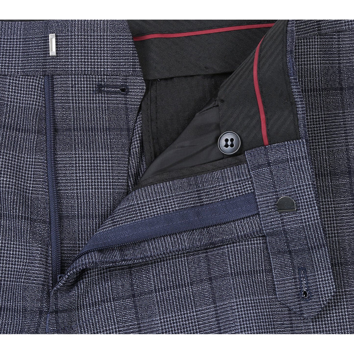 Renoir 293-30 Men's Classic Fit Checked Suits