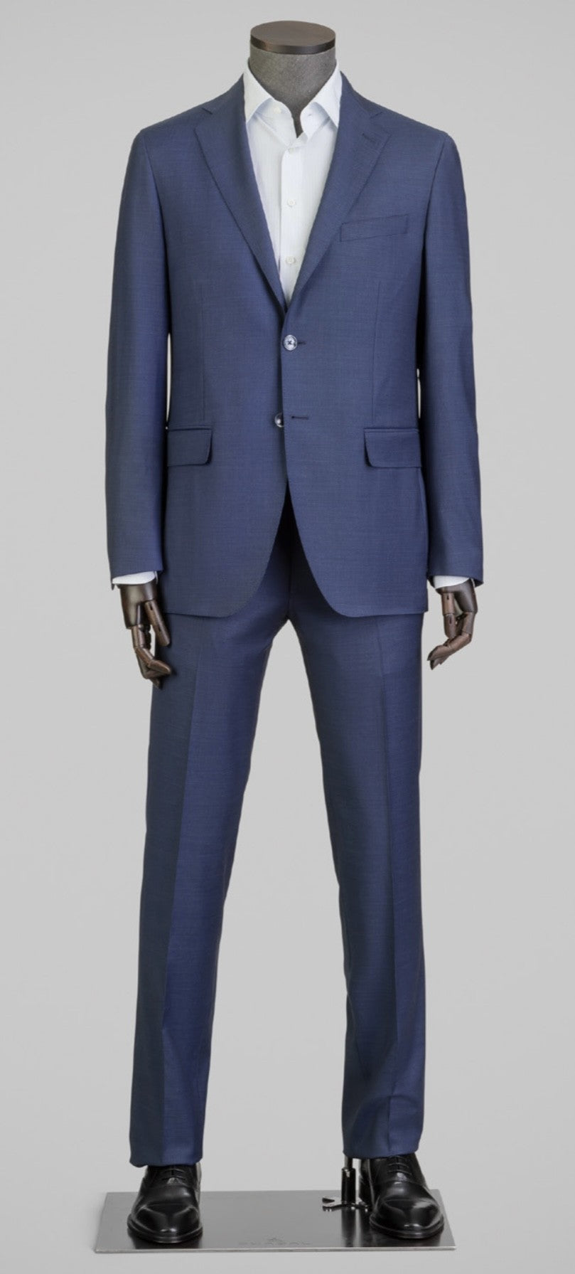Scabal Blue Stretch Super 120's Wool Travel Suit
