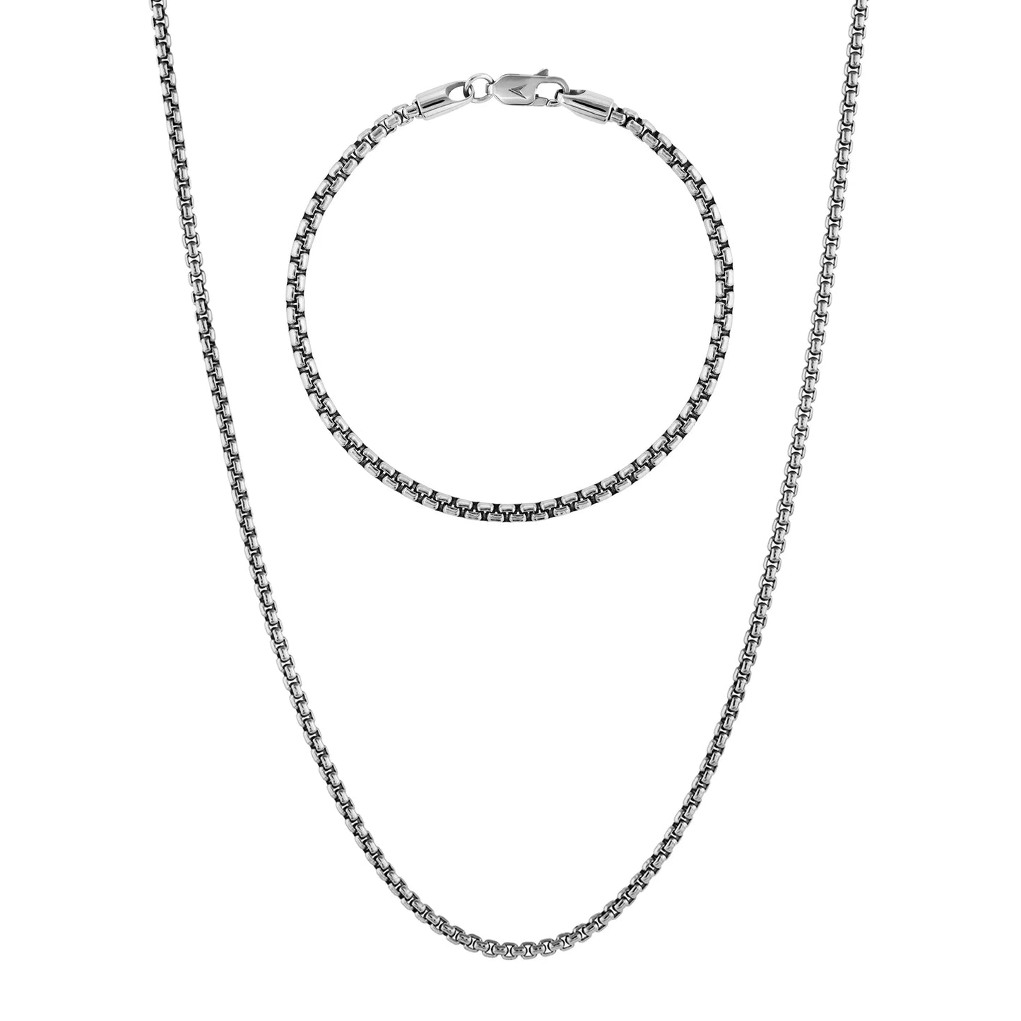 Box Chain Set - Silver