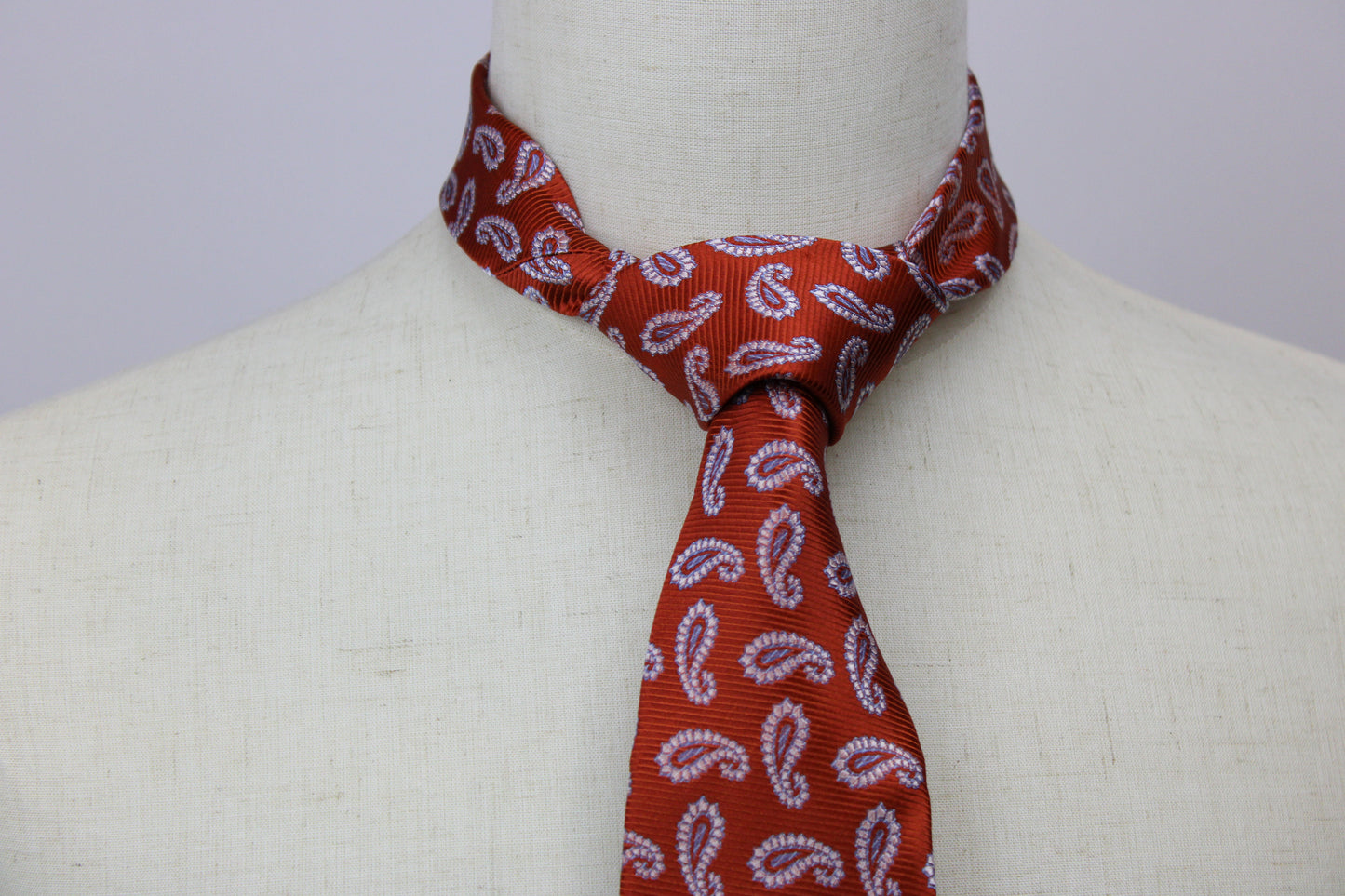 Bruno Marchesi Sienna Orange 100% Silk Tie