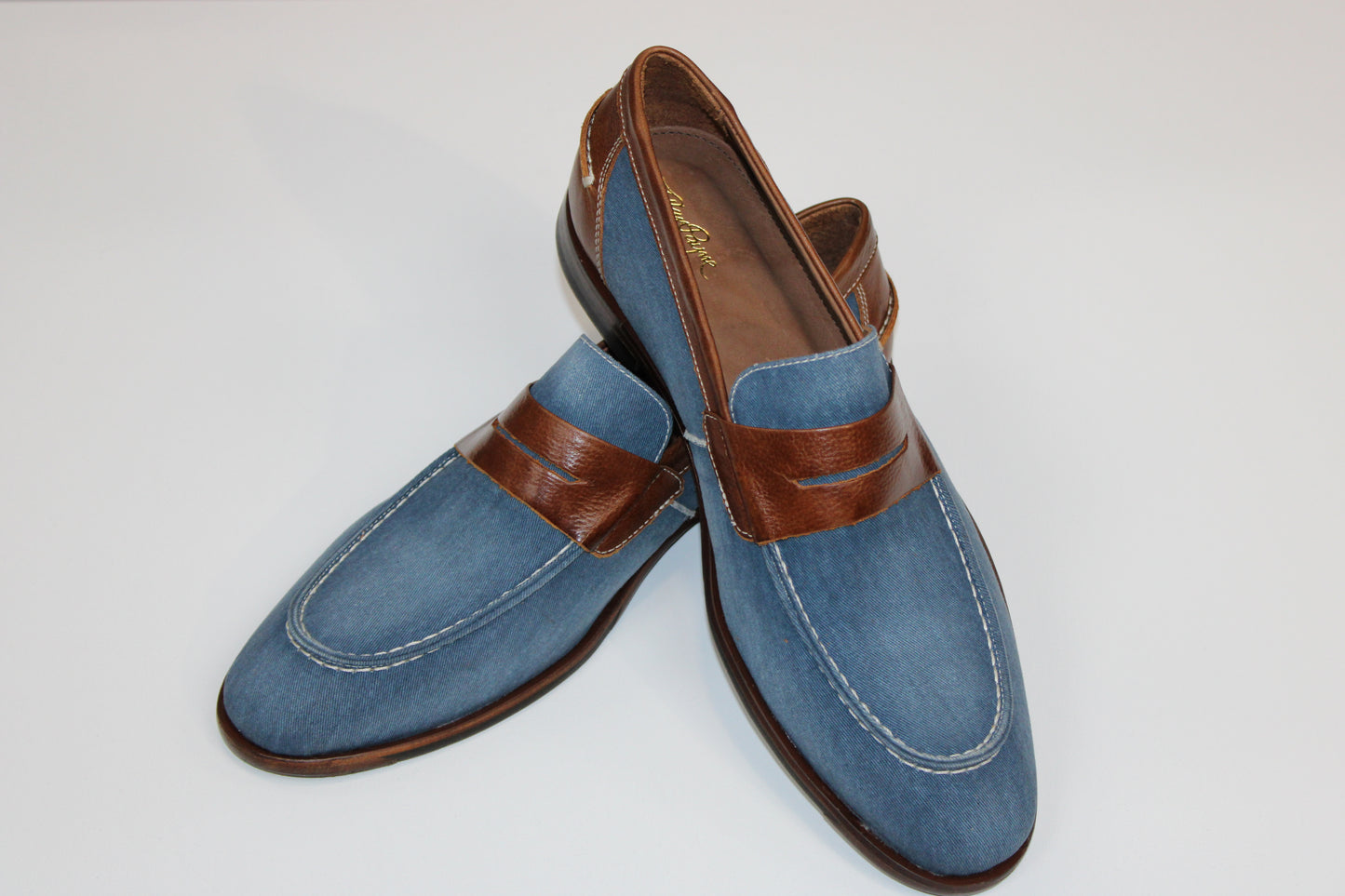 Alan Payne Denim and Leather Loafer