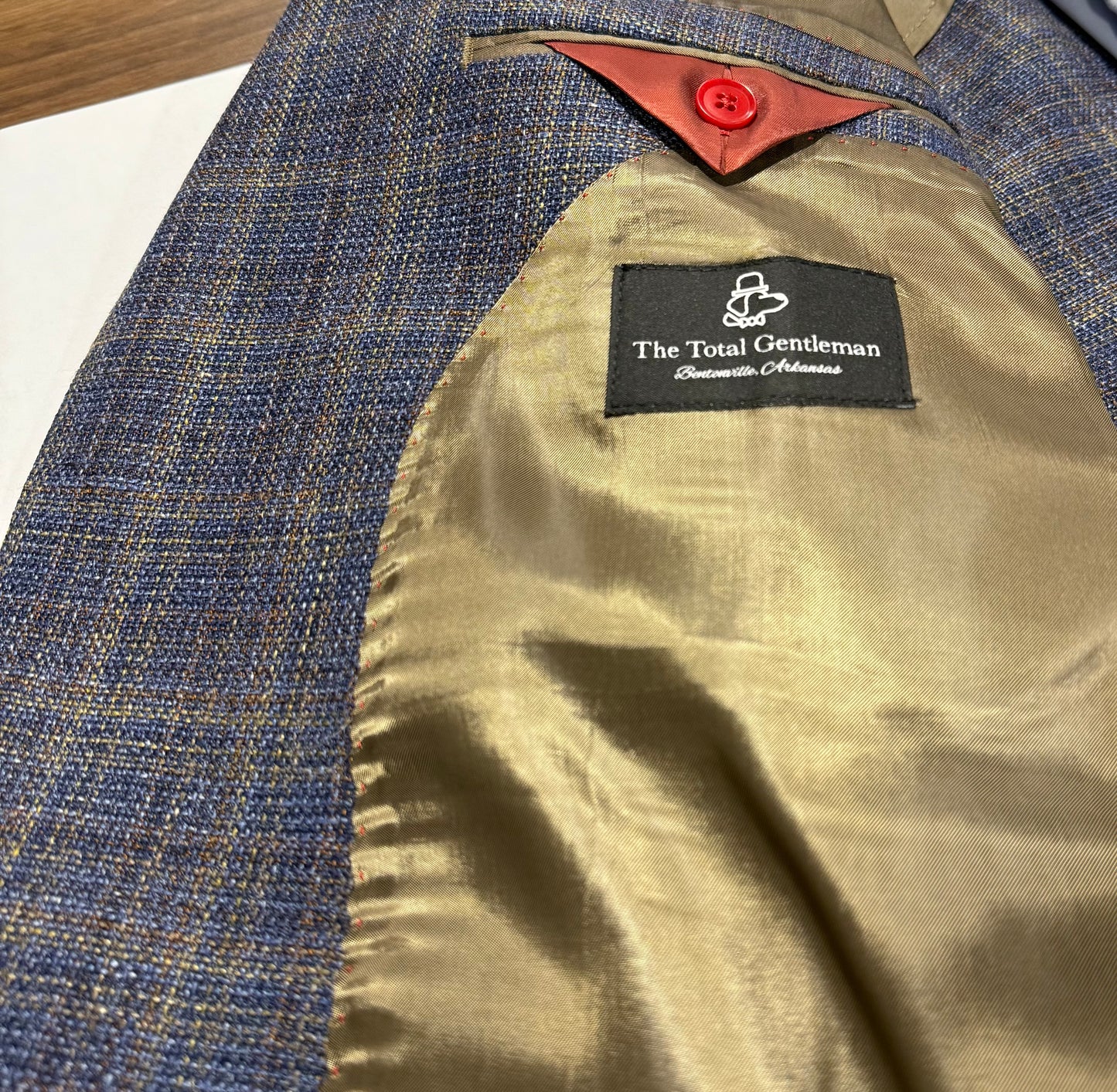 TG Signature Series Navy/Gold/Brown Modern Fit Sport Coat