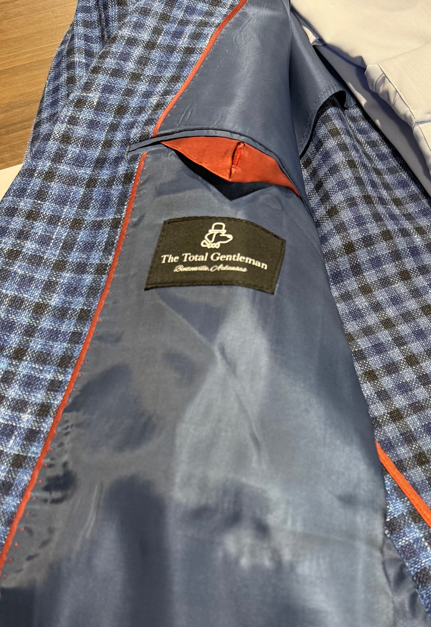 TG Signature Series Blue and Black Check Sport Coat