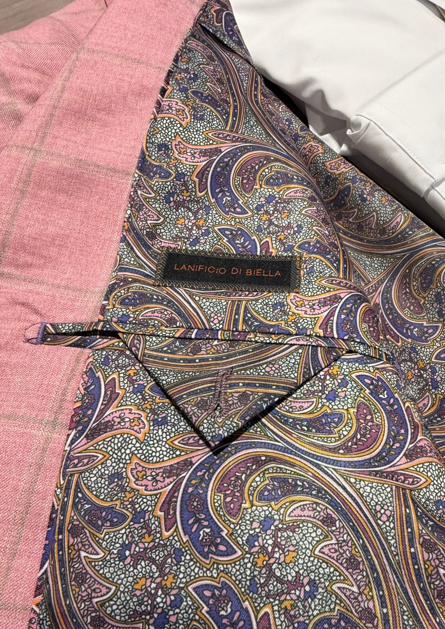 Tiglio Pink and Grey Windowpane Modern Fit Sport Coat on sale