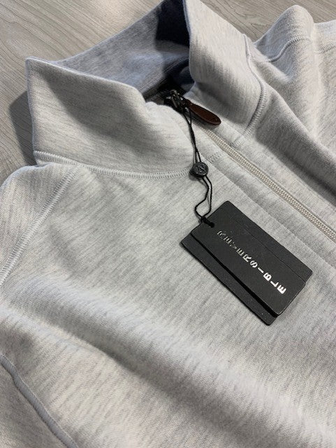 NICOBY WHITE/STORM 1/4 REVERSIBLE ZIP SWEATER on clearance