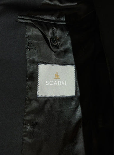 Scabal Black 100% Wool Suit