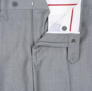 The Total Gentleman Light Grey Slim and Classic Flat Front Suit Pant