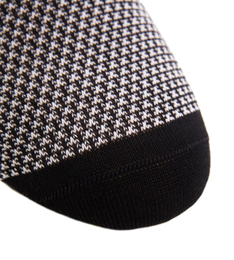 Dapper Classics Black and Ash Birdseye Sock