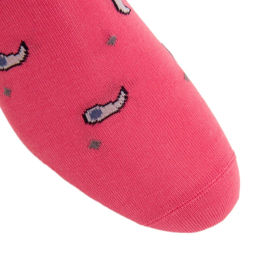 Dapper Classics Coral/Ash/Classic Navy/Steel Gray Paisley and Stars Socks