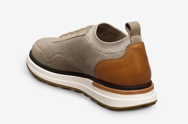 Allen Edmonds Bone Knit Wool Leather Easton Slip-on Stretch-lace Knit Sneaker