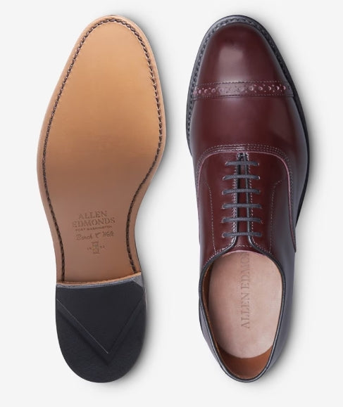 Allen Edmonds Burgundy Fifth Avenue Cap-toe Oxford Dress Shoe