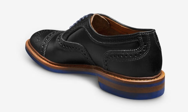 Allen Edmonds Black Chromexcel Strandmok Cap-toe Oxford with Dainite Rubber Sole