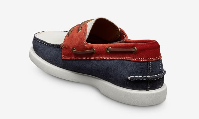 Allen Edmonds Red/White/Blue Panama Boat Shoe on clearance